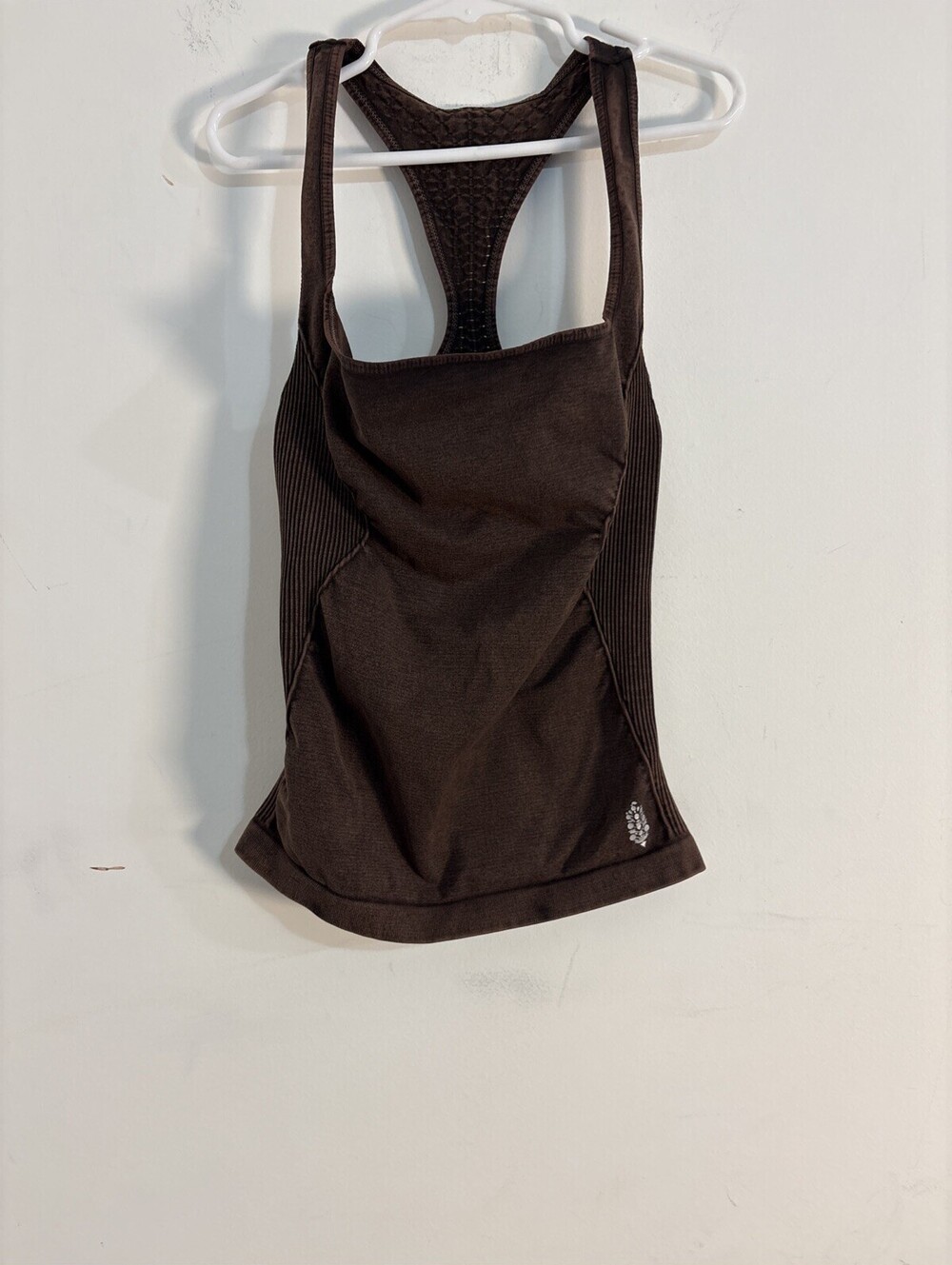 Free People Movement Good Karma Long Tank Top Washed Chocol XS-S